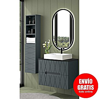 Duplach Mueble de lavabo Nanda (L x An x Al: 45 x 60 x 60 cm, Antracita, Melamina)