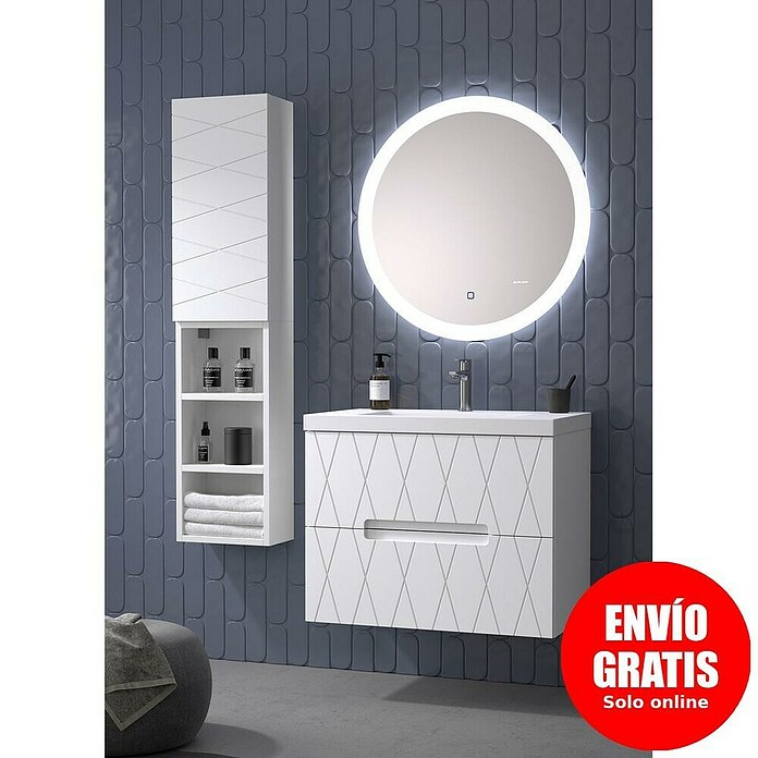 Duplach Mueble de lavabo Nanda (L x An x Al: 45 x 80 x 60 cm, Blanco, Melamina) | BAUHAUS