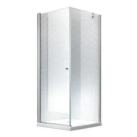 Glaszentrum Hagen  Eckdusche 90x90x195 cm Hades Duschkabine inkl. Tasse + Siphon
