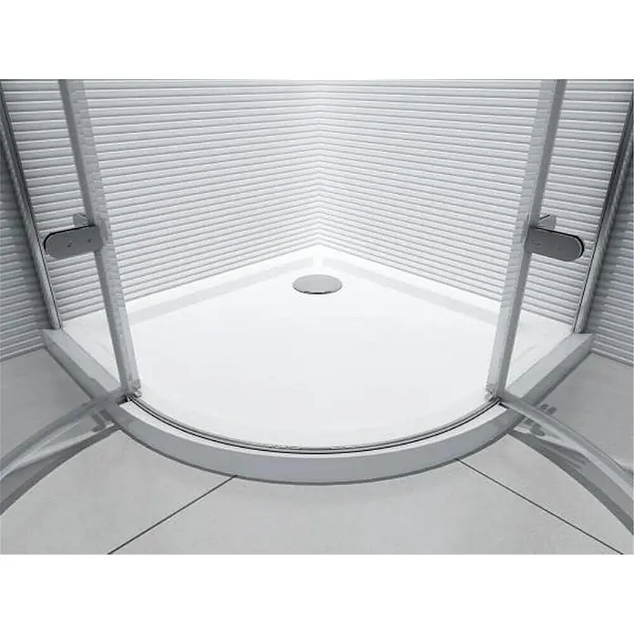 Glaszentrum Hagen Eckdusche 90x90x195 cm Poseidon EckDusche 1/4 inkl. Tasse - 90 x 90 x 195 cm, Imprägniert, Farblos, Stärke: 6 mm