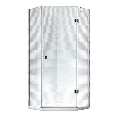 Glaszentrum Hagen  Eckdusche 100x100x195 cm Aya 5eck Duschkabine inkl. Tasse + Siphon