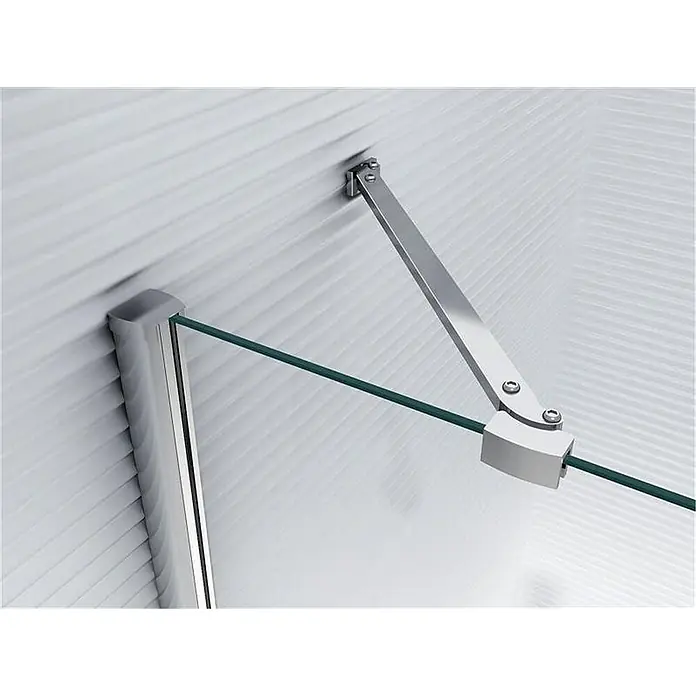 Glaszentrum Hagen Eckdusche 100x100x195 cm Aya 5eck Duschkabine inkl. Tasse + Siphon - 100 x 100 x 195 cm, Eloxiert, Transparent, Stärke: 8 mm