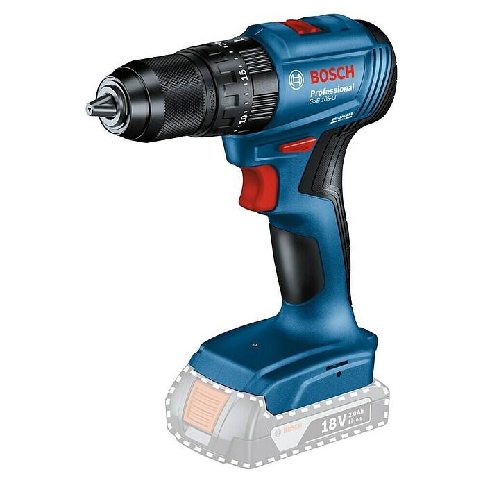 Bosch Professional Akumulatorski udarni vrtalni vijačnik GSB 185-LI SOLO  (18 V, Brez baterije) | Akumulatorski vijačniki in vrtalniki | Vrtalniki in vijačniki | Stroji | Orodja in stroji | Izdelki | BAUHAUS