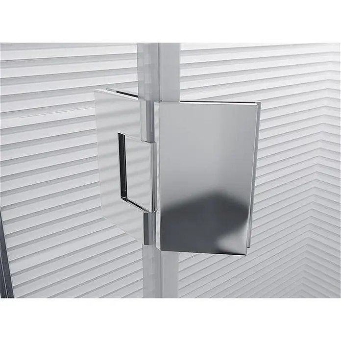 Glaszentrum Hagen Eckdusche 100x100x195 cm Aya 5eck Duschkabine inkl. Tasse + Siphon - 100 x 100 x 195 cm, Eloxiert, Transparent, Stärke: 8 mm
