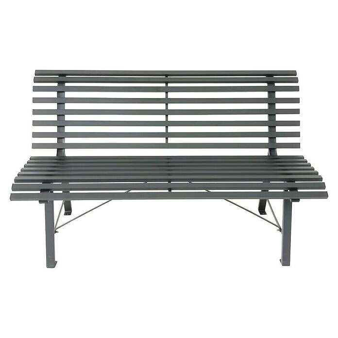 Banco de jardín Central Park (An x Pr x Al: 150 x 73 x 82 cm, Acero, Gris) | BAUHAUS
