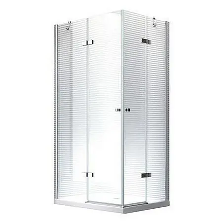 Glaszentrum Hagen  Eckdusche 90x75x180 cm DEMETER EckDuschkabine inkl. Tasse + Siphon