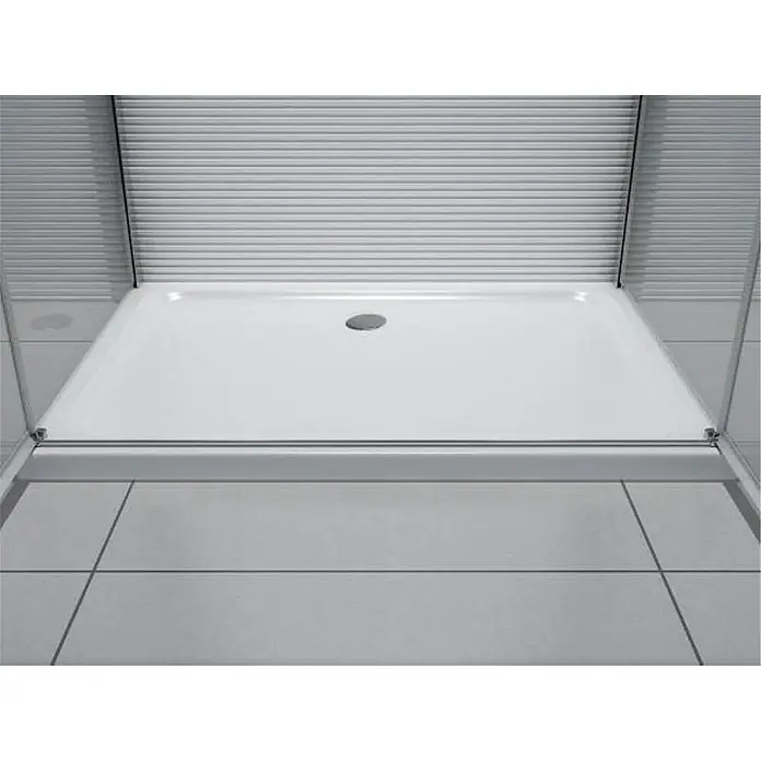Glaszentrum Hagen U-Duschkabine 90x100x90x180 cm Ares U-Duschkabine inkl. Tasse - Eloxiert, Transparent