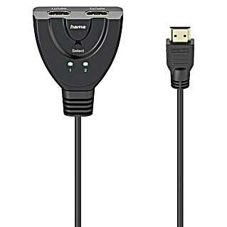 Hama Cable HDMI 2X1 (Negro, 18 Gbit/s)