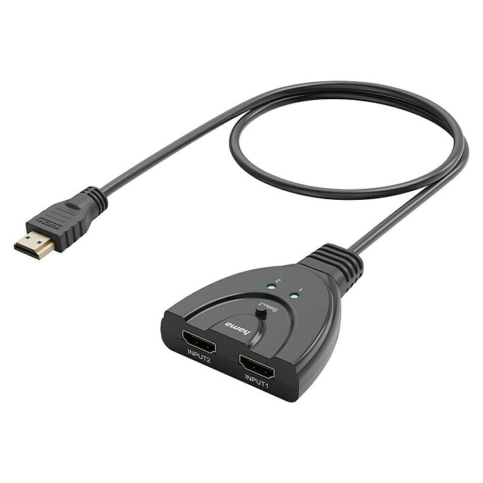 Hama Cable HDMI 2X1 (Negro, 18 Gbit/s) | BAUHAUS