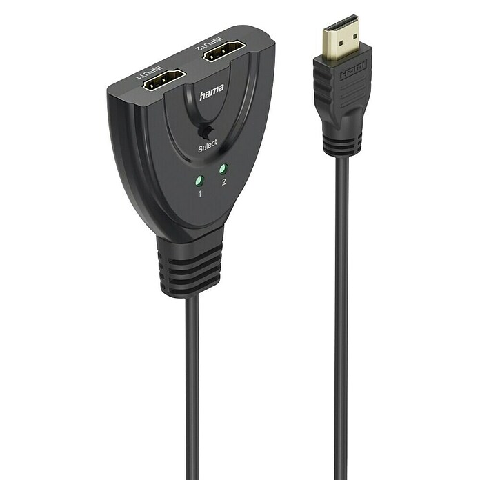 Hama Cable HDMI 2X1 (Negro, 18 Gbit/s) | BAUHAUS