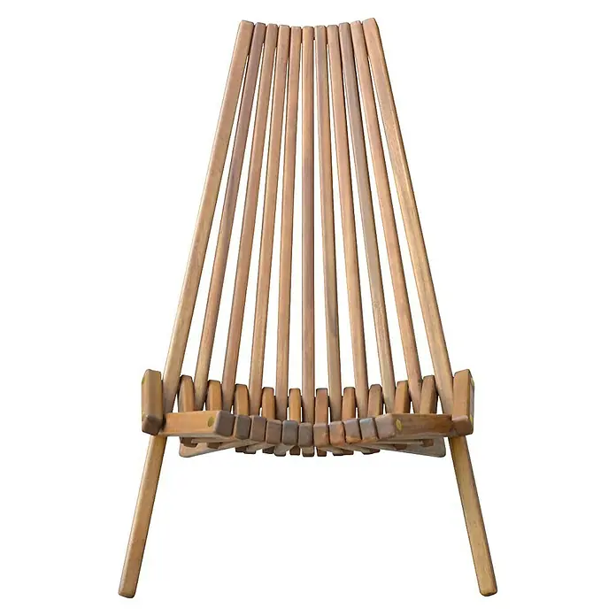 Prestige Home Living Outdoor Garten-Liegestuhl Set inkl. Beistelltisch -  - Einzigartiger Holzstuhl mit Lattenmuster. Das nachhaltige Design bietet Komfort und Stil für jeden Raum.