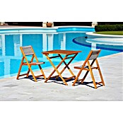 Conjunto de muebles de balcón Santorini (3 pzs., Madera de acacia/Cuerda sintética, Marrón/Gris) | BAUHAUS
