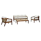 Sunfun Conjunto de muebles Anita (4 pzs., Madera de acacia, Marrón/Antracita) | BAUHAUS