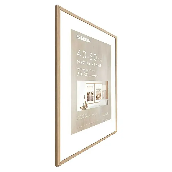 Reinders Holzrahmen - 40 x 50 cm, Buche - Ein eleganter 40x50 cm Reinders! Posterrahmen mit Passepartout für 20x30 cm Poster. Das perfekte Accessoire für jedes Zuhause.