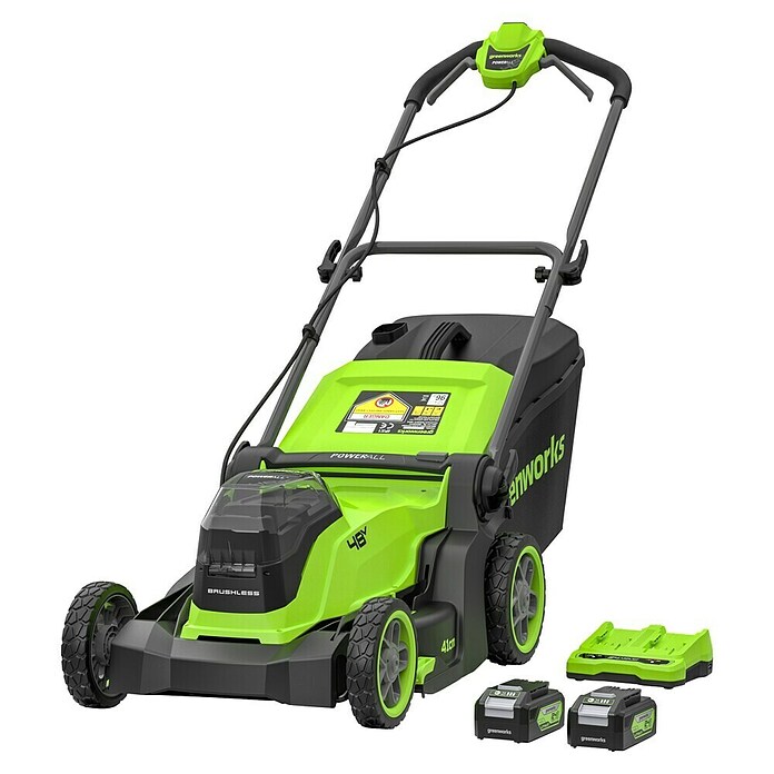 Greenworks Akumulatorska kosilnica GEN2  (2 bateriji, 4 Ah, Širina reza: 41 cm) | 7239 - Akkumäher Marke | IAEA - Rasenmäher | IAE - Gartenmotorgeräte | IA - Gartenhartware | I - Stadtgarten | BAUHAUS