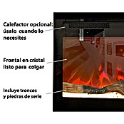 Nora Flames Chimenea eléctrica Illusion Flame 13 (1.500 W, Negro, 15 x 128 x 49,4 cm) | BAUHAUS