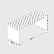 Palatino Gartenbank Bridge (B x T x H: 109 x 40 x 54 cm, Stahl, Anthrazit) | BAUHAUS