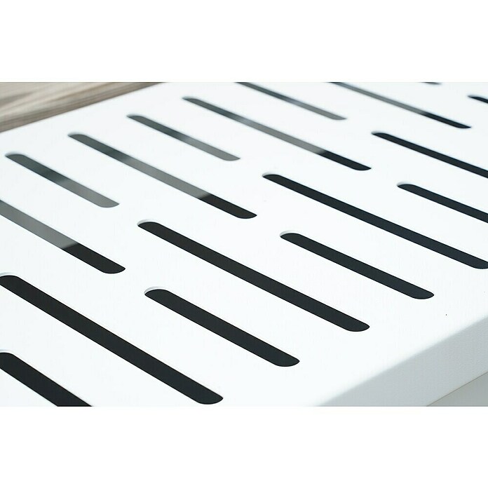 Palatino Gartenbank Bridge (B x T x H: 109 x 40 x 54 cm, Stahl, Weißaluminium) | BAUHAUS