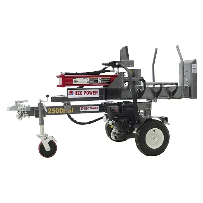 HZC Power Holzspalter HS25266 - 25 t, Max. Spaltgutlänge: 60 cm - Abbildung eines HZC Power Holzspalters mit einer Leistung von 2500 PSI, ideal für schwere Holzarbeiten und den privaten Gebrauch.