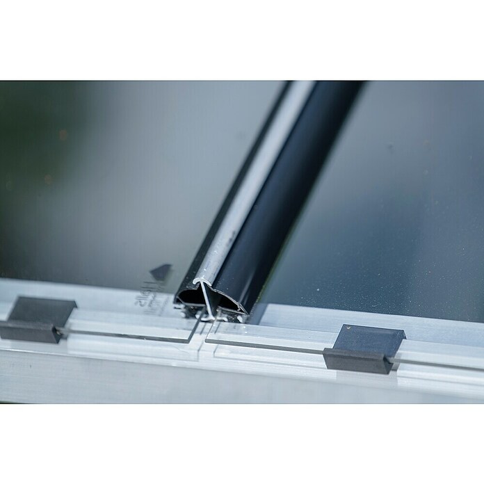 Halls Montageleiste Set (B x L: 12 x 191,2 cm, Passend für: Halls Gewächshaus ICON 6 mit 2,5 m² - Sicherheitsglas, Schwarz) | BAUHAUS