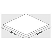 Palatino Tischplatte / Auflage Top (L x B x H: 60 x 60 x 6 cm, Stahl, Anthrazit) | BAUHAUS