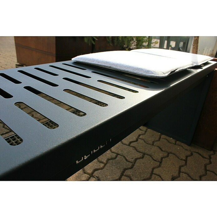 Palatino Bankauflage Bridge (L x B x H: 40 x 69 x 4 cm, Stahl, Anthrazit) | BAUHAUS