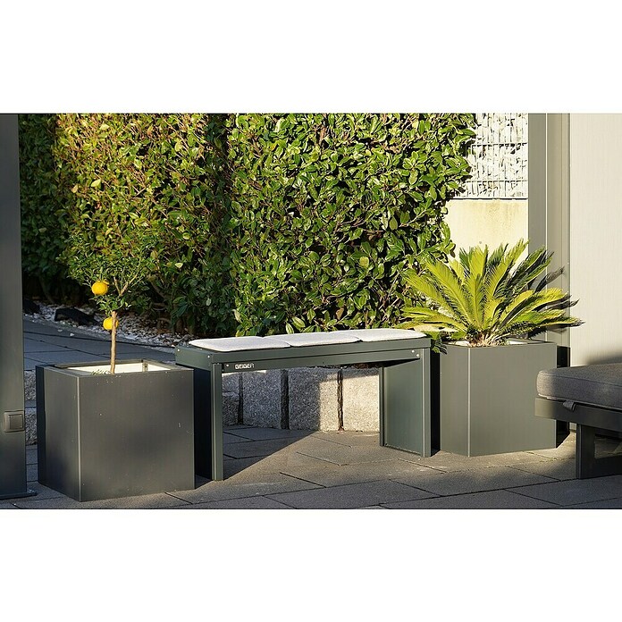 Palatino Bankauflage Bridge (L x B x H: 40 x 69 x 4 cm, Stahl, Anthrazit) | BAUHAUS