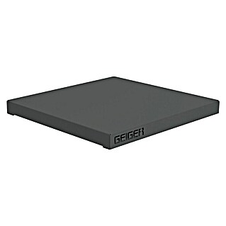 Palatino Tischplatte / Auflage Top (L x B x H: 50 x 50 x 6 cm, Stahl, Anthrazit)