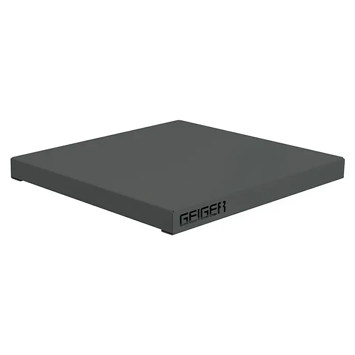 Palatino Tischplatte / Auflage Top - L x B x H: 60 x 60 x 6 cm, Stahl, Anthrazit - Dunkelgraue Geiger Kassette mit klaren Linien, präsentiert ein schlichtes und modernes Design. Ideal für die sichere Aufbewahrung.