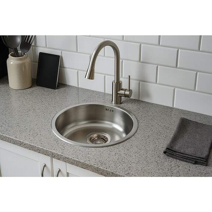 Rodi Fregadero encastrable Belém (44 x 54 cm, Acero inoxidable, Cromo)