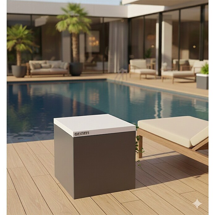 Palatino Tischplatte / Auflage Top (L x B x H: 60 x 60 x 6 cm, Stahl, Weiß) | BAUHAUS