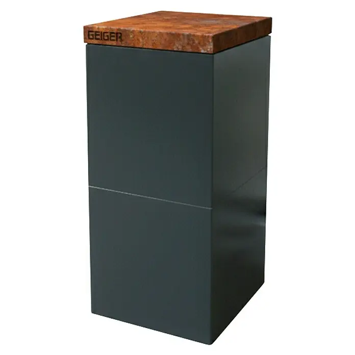 Palatino Tischplatte / Auflage Top - L x B x H: 60 x 60 x 6 cm, Stahl, Rostbraun - Geiger Tresor mit rostfarbener Tischplatte. Der Safe ist schlank, modern und in einem dunklen Farbton gehalten.