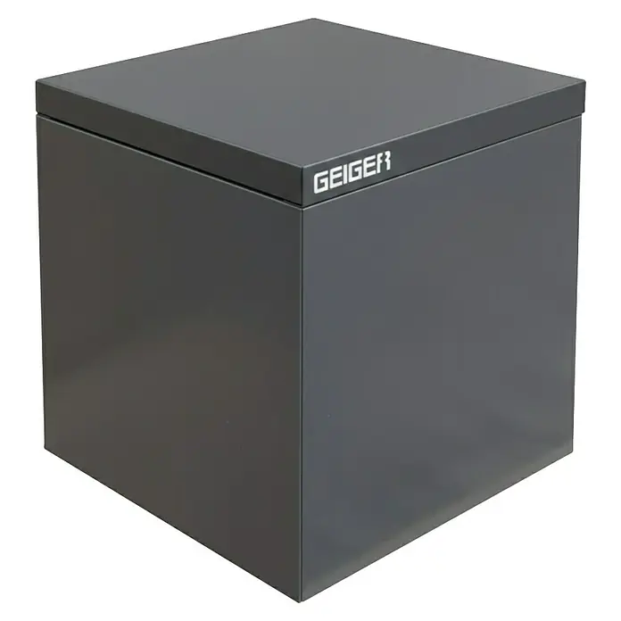 Palatino Tischplatte / Auflage Top - L x B x H: 60 x 60 x 6 cm, Stahl, Anthrazit - Grauer Geiger-Würfel mit klaren Linien, der ein Gefühl von minimalistischer Eleganz vermittelt. Ideal für moderne Büros oder Wohnräume.