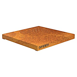 Palatino Tischplatte / Auflage Top (L x B x H: 50 x 50 x 6 cm, Stahl, Rostbraun)