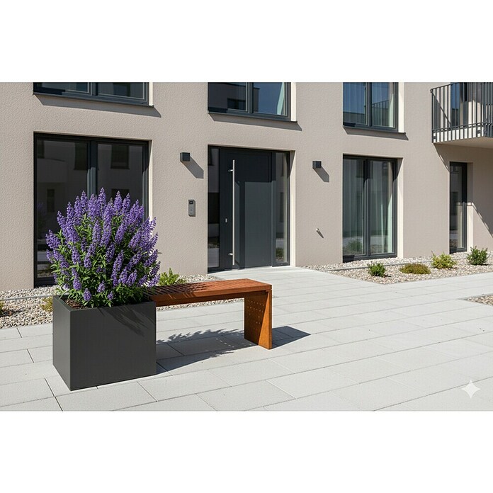 Palatino Bankauflage Bridge (L x B x H: 40 x 109 x 4 cm, Stahl, Rostbraun) | BAUHAUS