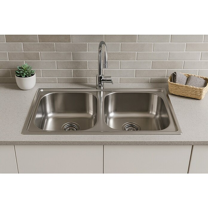 Smeg Fregadero encastrable LYP792 (50 x 79 cm, Cromo)