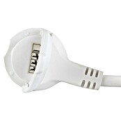 REV Produžni kabel s utičnicama (3-struko, Bijelo / sivo, Duljina kabela: 1,4 m, 3.500 W)