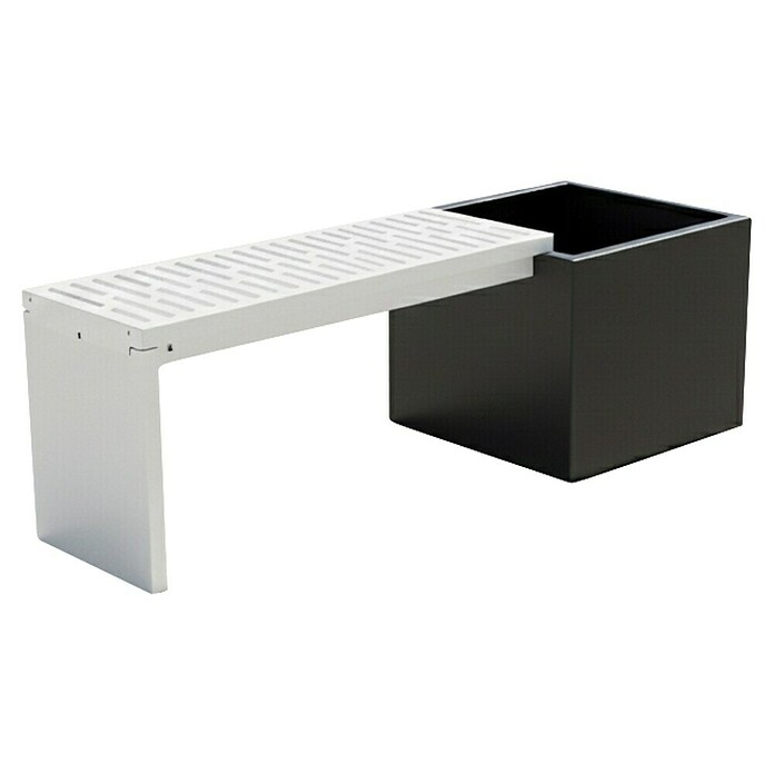 Palatino Stütze für modulare Gartenbank Bridge (L x B x H: 54 x 39 x 4 cm, Stahl, Weiß) | BAUHAUS