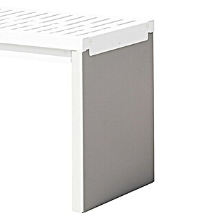 Palatino Stütze für modulare Gartenbank Bridge (L x B x H: 54 x 39 x 4 cm, Stahl, Weiß)