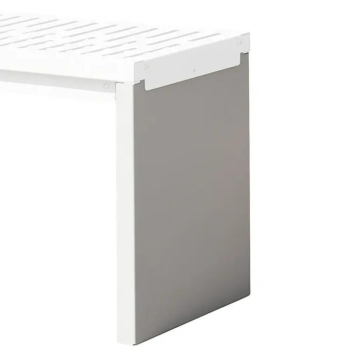 Palatino Stütze für modulare Gartenbank Bridge - L x B x H: 54 x 39 x 4 cm, Stahl, Weiß - Detailansicht eines weißen NISSAFORS Rollwagens. Vielseitig für Bad, Küche oder Büro, bietet er praktische Aufbewahrung.