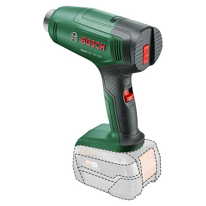 Bosch Power for All 18V Akku-Heißluftgebläse EasyHeat 18V-500 (18 V, Ohne Akku, Temperaturbereich: 350 °C - 450 °C) | BAUHAUS