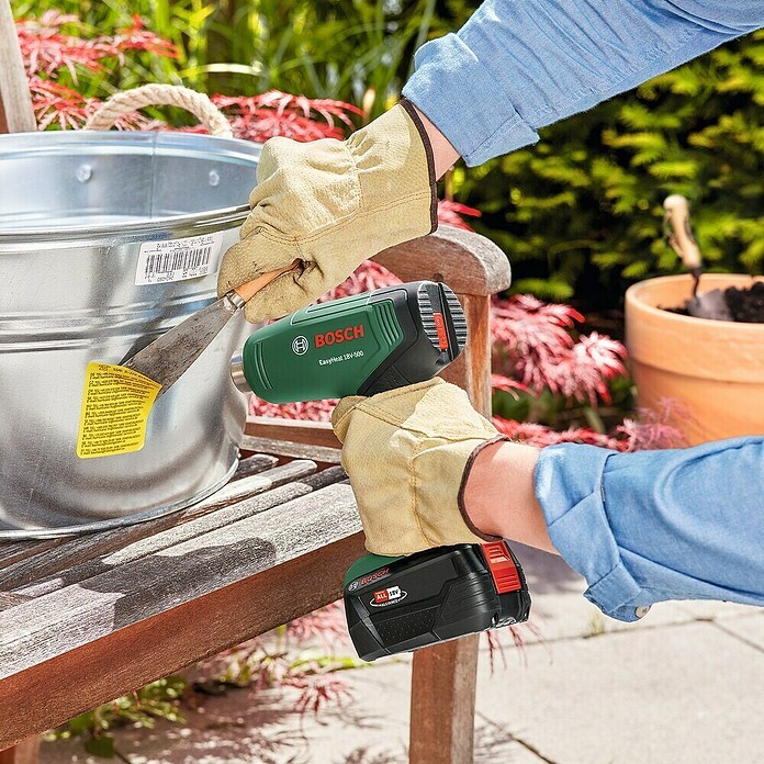 Bosch Power for All 18V Akku-Heißluftgebläse EasyHeat 18V-500 (18 V, Ohne Akku, Temperaturbereich: 350 °C - 450 °C) | BAUHAUS