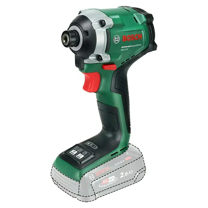 Bosch Power for All 18V Akku-Drehschlagschrauber UniversalImpactDrive 18V-210 - 18 V, Ohne Akku, 210 Nm - Akkuschlagschrauber UniversalImpactDrive 18V-210 von Bosch, ideal für Schraubarbeiten. Leistungsstark & vielseitig, das perfekte Werkzeug.