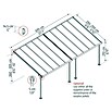 Palram – Canopia Terrassenüberdachung Capri (B x T: 619 x 299 cm, Anthrazit, Polycarbonat, Klar) | BAUHAUS
