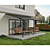 Palram – Canopia Terrassenüberdachung Capri (B x T: 619 x 299 cm, Anthrazit, Polycarbonat, Klar) | BAUHAUS