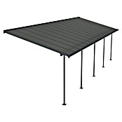 Palram – Canopia Terrassenüberdachung Capri (B x T: 924 x 299 cm, Anthrazit, Polycarbonat, Klar) | BAUHAUS