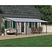 Palram – Canopia Terrassenüberdachung Sierra (B x T: 924 x 299 cm, Anthrazitgrau, Polycarbonat, Klar) | BAUHAUS