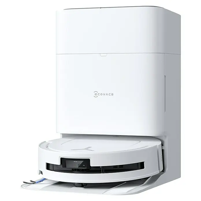 Ecovacs Saugwischroboter Deebot T80 Omni - Saugkraft: 18.000 Pa, Akkulaufzeit: 297 min, Fassungsvermögen Roboter: 220 ml - Der Ecovacs Deebot X2 Omni Saugroboter mit Reinigungsstation in Weiß für eine gründliche und bequeme Reinigung.