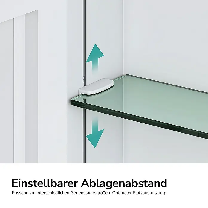 Emke Spiegelschrank Nexus - Aluminium, Weiß