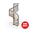 Scrigno Escalera de caracol Loop (Antracita/Beige, Diámetro: 120 cm, Altura de planta: 267 cm - 312 cm) | BAUHAUS